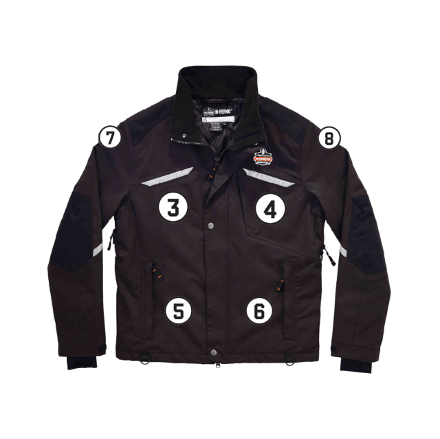 N-Ferno 6466 Winter Work Jacket - Heavy-Duty 500D Nylon Shell