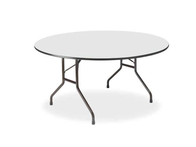 OfficeWorks™ Commercial Wood Folding Table, Gray - 60" Round
