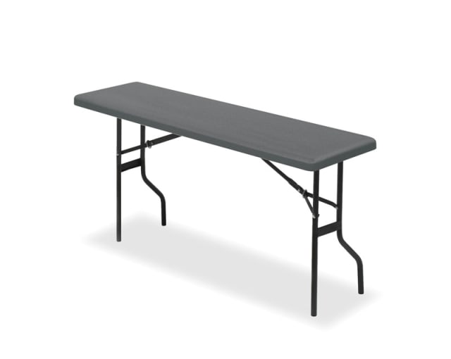 IndestrucTable® Classic Folding Table, Charcoal - 18" x 60"