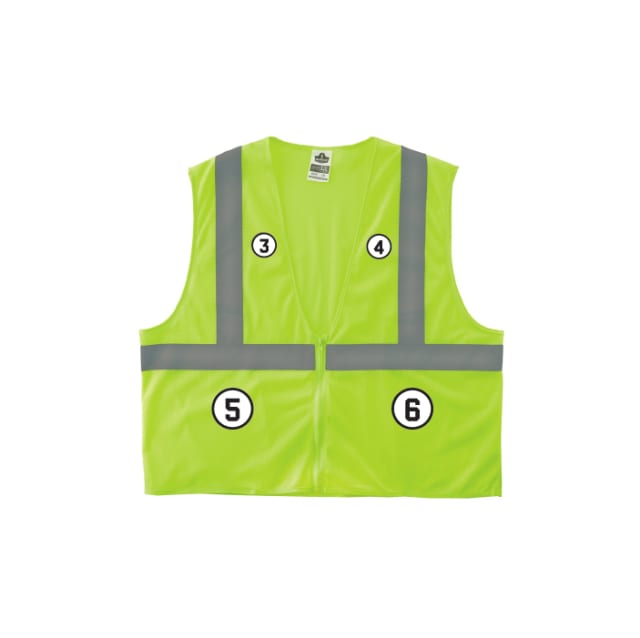 GloWear 8205Z Hi-Vis Safety Vest - Type R, Class 2 - Zipper, No Pockets
