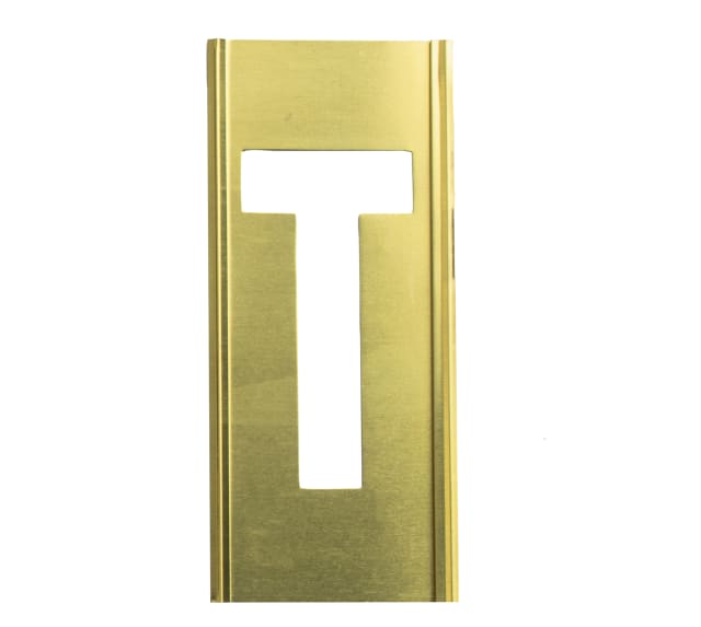 Stencil Sort-1/2" Brass Gothic T