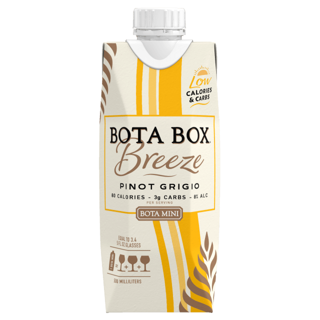 Bota Breeze Mini Pinot Grigio White Wine, 500ml (3 Glasses), 8% ABV