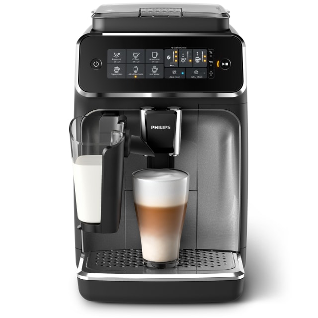 Philips 3200 Fully Automatic Espresso and Coffee Machine, Black and Siver