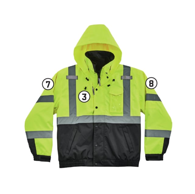 GloWear 8381 4-in-1 Hi-Vis Winter Bomber Jacket - Type R, Class 3