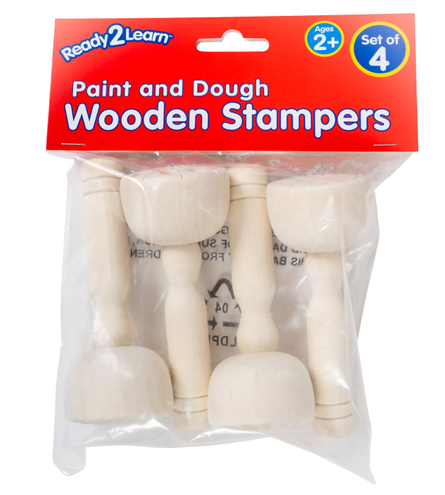 Wooden Dough Stampers - Set of 4