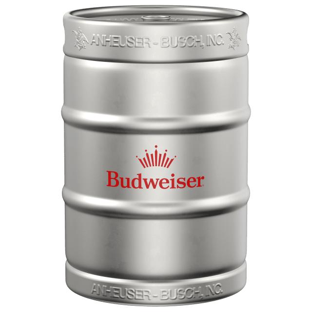 Budweiser Beer, 15.5 Gal Keg, 5 % ABV, American Lager