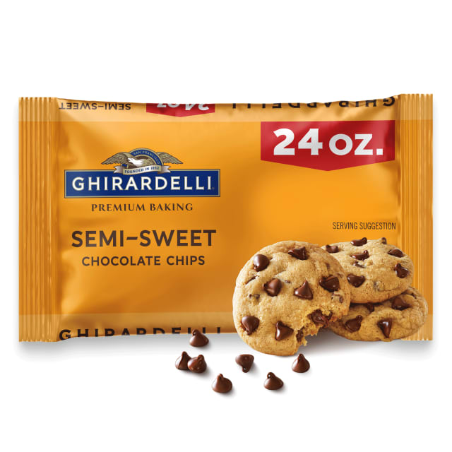 GHIRARDELLI Semi-Sweet Chocolate Premium Baking Chips, Chocolate Chips for Baking, 24 oz Bag