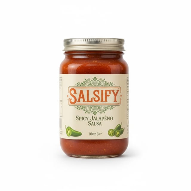 Salsify Spicy Jalapeño Salsa, 16oz Jar