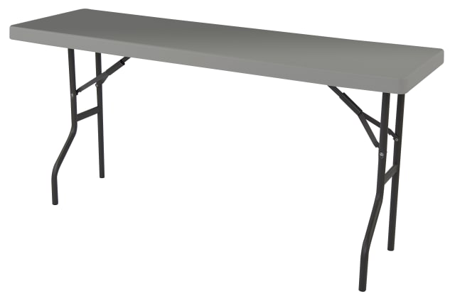 IndestrucTable® Classic Folding Table, Charcoal - 18" x 72"