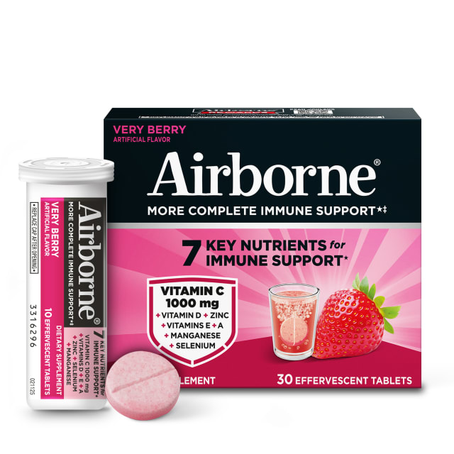 AIRBORNE® Effervescent Tablets - Very Berry Triple Pack 72/(3x10) ct. (Tube)
