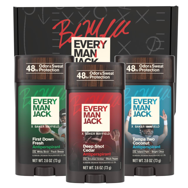 Every Man Jack Variety (Deep Shot Cedar, First Down Fresh, Tampa 2 Coconut) Antiperspirant Deodorant - 2.6 oz - 3