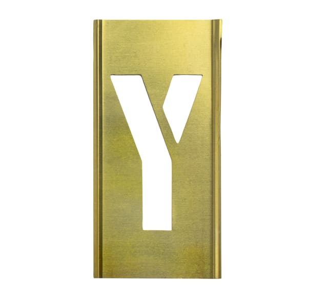 Stencil Sort-1/2" Brass Gothic Y