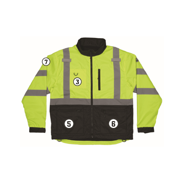 GloWear 8351 Hi-Vis Windbreaker Water-Resistant Jacket - Type R, Class 3
