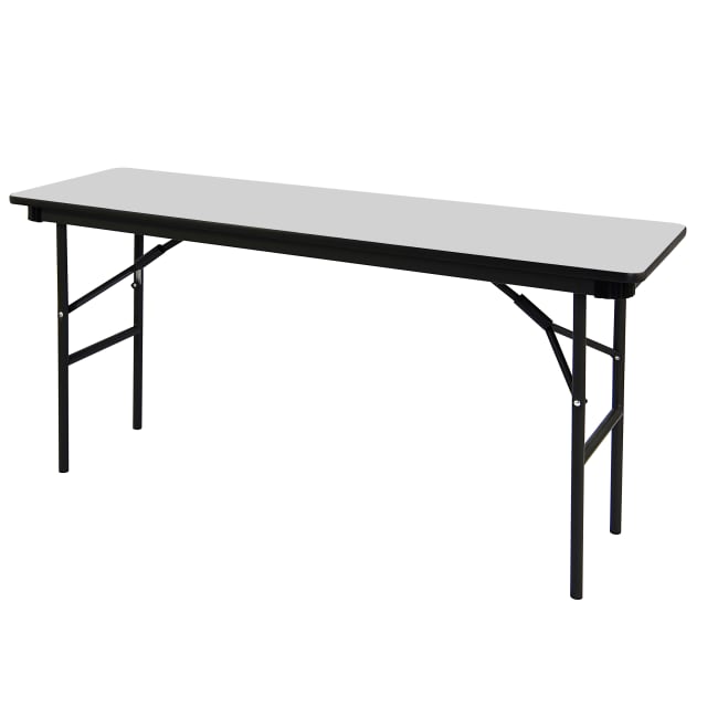 OfficeWorks™ Commercial Wood Laminate Folding Table, Gray, 18" x 72"