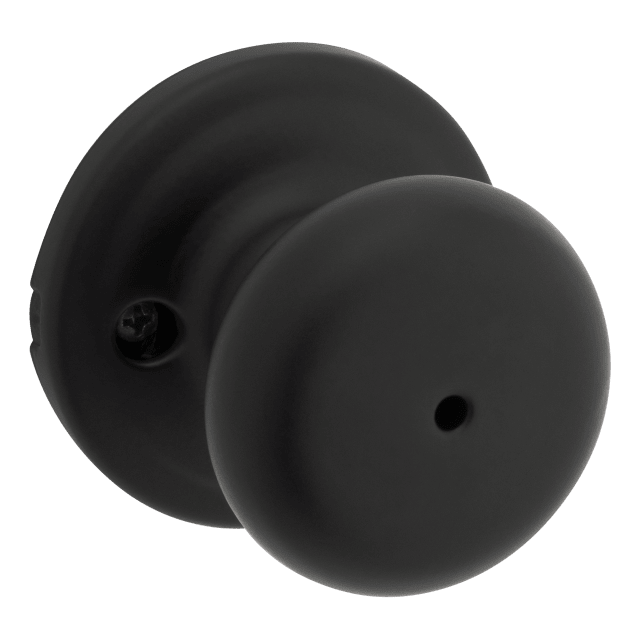 Juno Bed/Bath Doorknob in Matte Black with Microban Protection