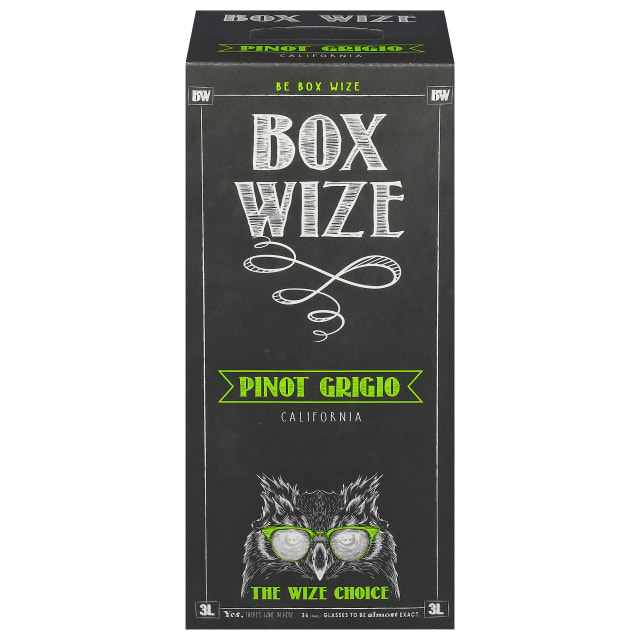 Box Wize Pinot Grigio White Wine, California, 3L, 12% ABV