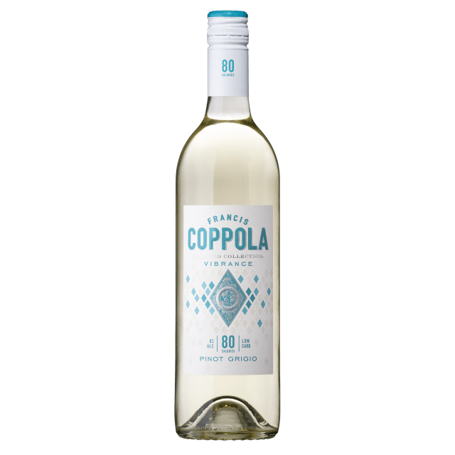 Francis Coppola Diamond Collection Vibrance Pinot Grigio White Wine, California, 750mL Glass Bottle, 8.0% ABV