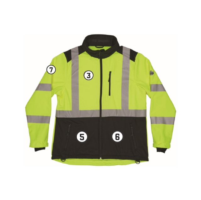 GloWear 8353 Hi-Vis Softshell Water-Resistant Jacket - Type R, Class 3