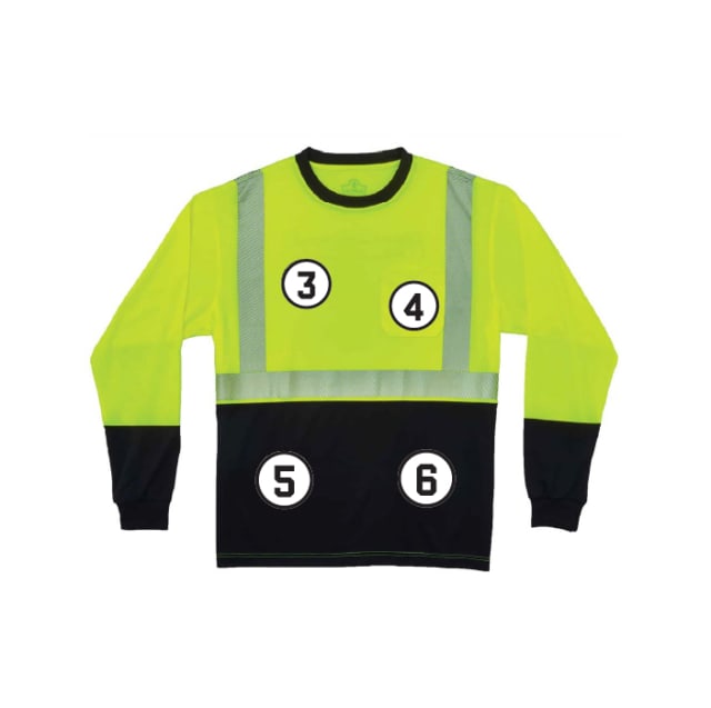8281BK 10XL-LONG Lime Long Sleeve Shirt Black Bottom - Class 2