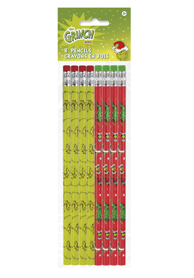38663  Grinch Pencils, 8ct