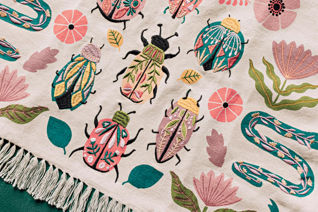Amulet Embroidered Dishtowel
