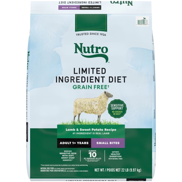 Nutro Limited Ingredient Diet Small Bites Adult Dry Dog Food, Lamb & Sweet Potato Recipe, 22 lbs.