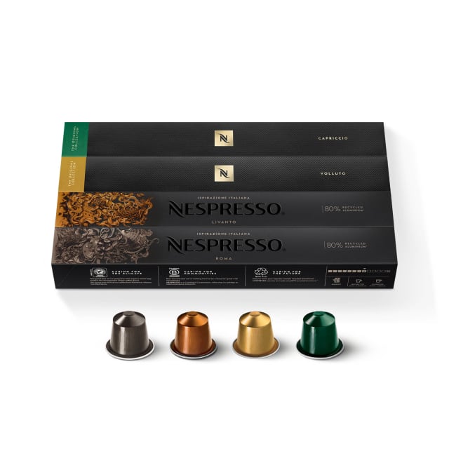 Nespresso Capsules Original,  Morning Variety Pack, Mild &amp; Medium Roast, 40 - Count Coffee Pods, Brews 1.35 fl. oz.