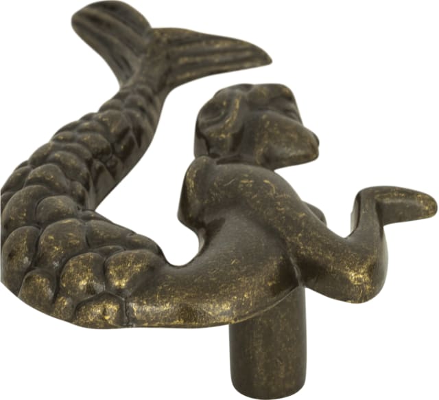 Mermaid Knob Left 2 1/2 Inch Burnished Bronze