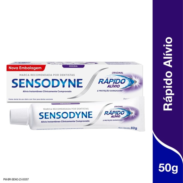 Sensodyne Rápido Alívio Para Dentes Sensíveis  em 60 Segundos , Promovendo Alívio Rápido e Duradouro da Sensibilidade nos dentes, 50g