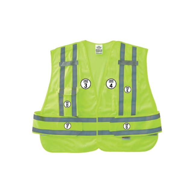 GloWear 8244PSV Expandable Hi-Vis Public Safety Vest - Type P, Class 2