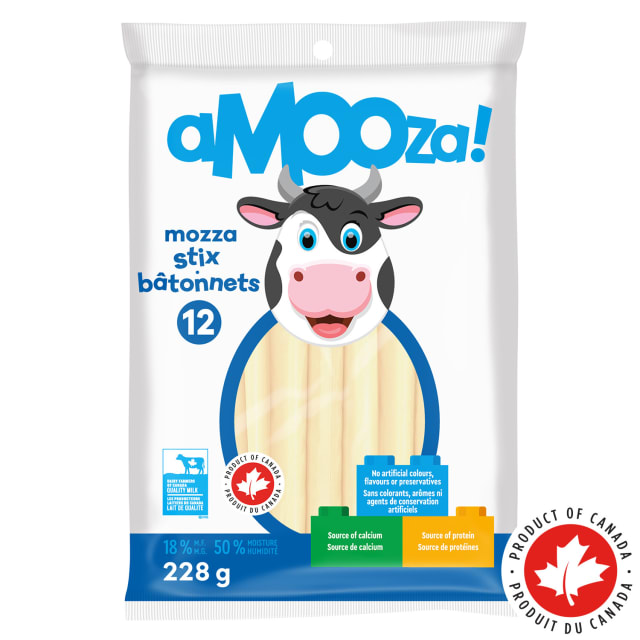 aMOOza! Mozza Cheese Stix, 12-Pack