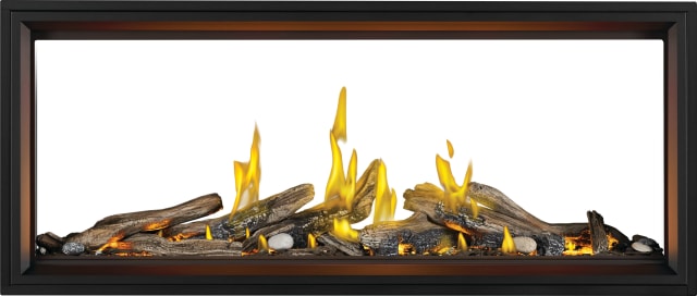 Tall Linear Vector™ 62 See Through with Luminous Logs, Direct Vent Fireplace, Natural Gas, Electronic Ignition