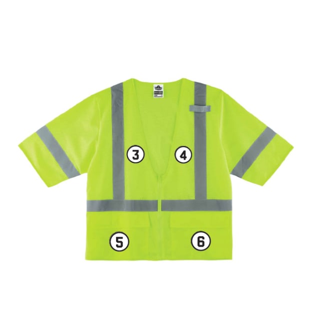 GloWear 8320Z Hi-Vis Safety Vest - Type R, Class 3, Zipper
