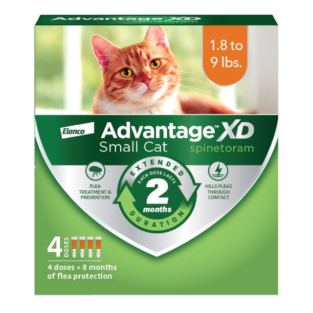 Advantage XD Small Cat Flea Prevention & Treatment For Cats 1.8-9lbs. | 4-Topical Doses, 2-Months of Protection Per Dose