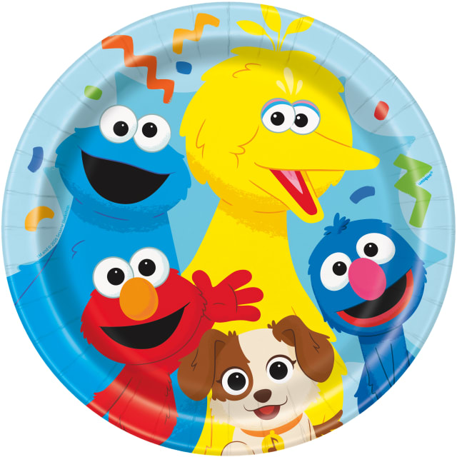 43632  Sesame Street Round 9" Dinner Plates, 8ct
