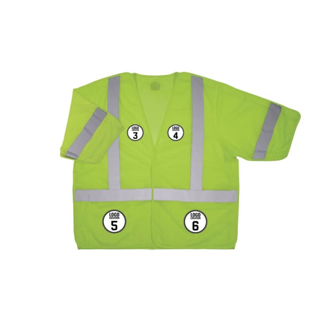 GloWear 8315BA Hi-Vis Breakaway Safety Vest - Type R, Class 3, Hook &amp; Loop