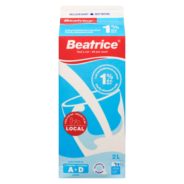 Beatrice Partly Skimmed Milk 1%, 2L