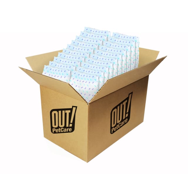 OUT! Disposable Female Dog Diapers | Absorbent Female Dog Diapers with Leak Protection | Female Dogs in Heat, Excitable Urination, or Incontinence XS/S, 96 ct