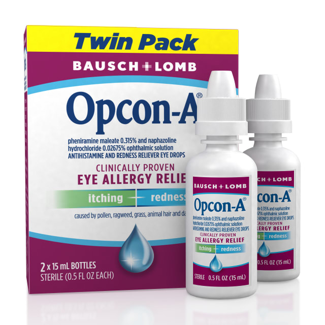 Opcon-A Antihistamine and Redness Reliever Eye Drops 2 x 0.5 fl oz (15 mL)