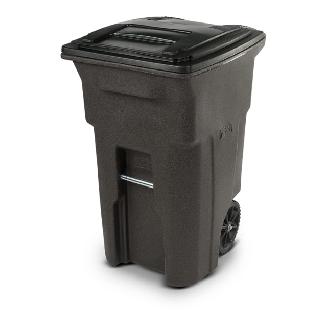64 Gal. Trash Can with Sunburst Wheels and Lid