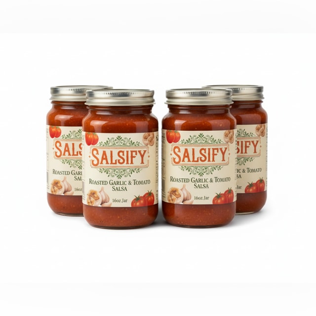 Salsify Roasted Garlic & Tomato Salsa, 64oz Jar