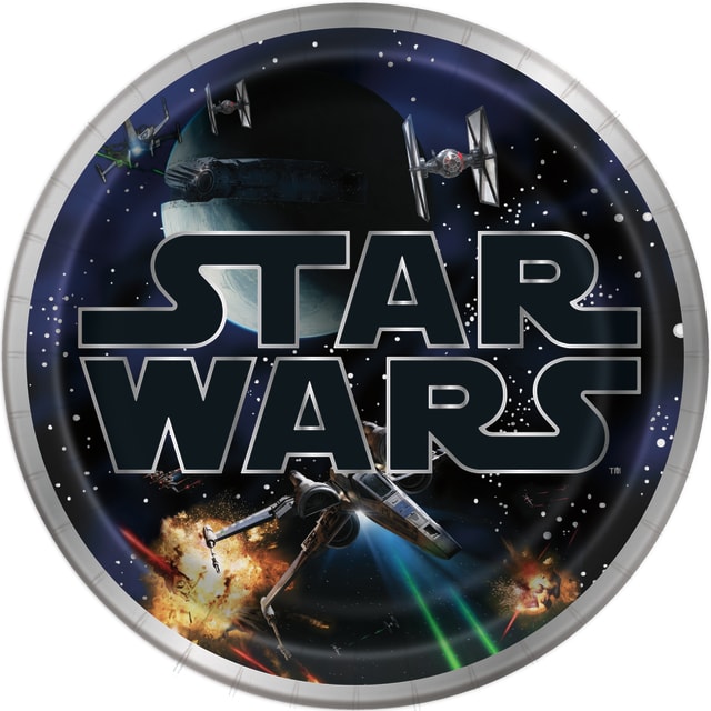 79275  Star Wars Classic Round 9" Dinner Plates, 8ct