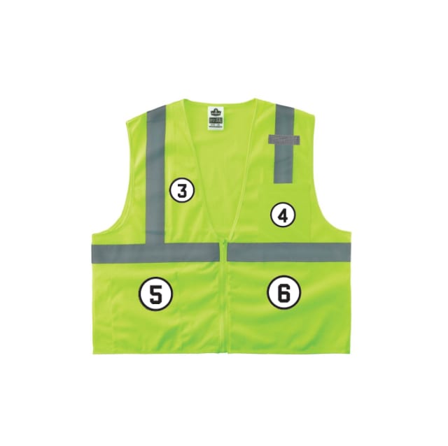 GloWear 8210Z Hi-Vis Safety Vest - Type R, Class 2, Zipper