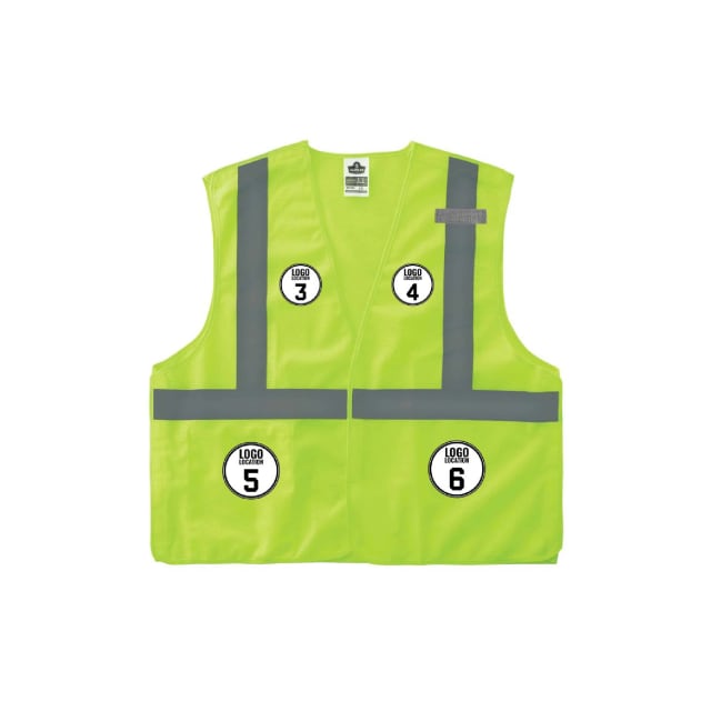 GloWear 8215BA-S Breakaway Hi-Vis Safety Vest - Type R, Class 2, Single Size, 1 Pocket