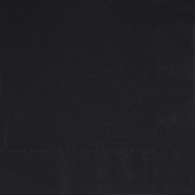 34119 Midnight Black Solid Dinner Napkins, 40ct