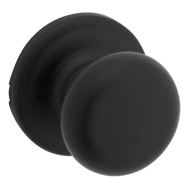 Juno Hall/Closet Doorknob in Matte Black with Microban Protection