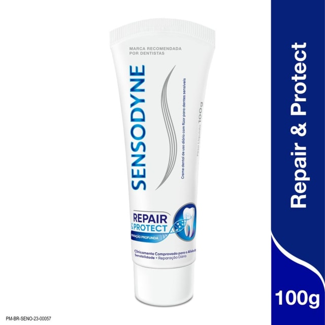 Sensodyne Repair & Protect Pasta de Dente, Reparação mais forte para os dentes sensiveis, com tecnologia NovaMin, 100g