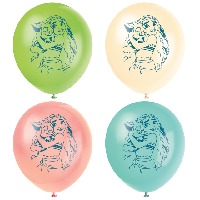 46231  Disney Moana 12" Latex Balloons, 8ct