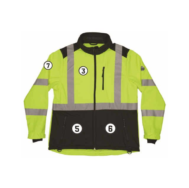 GloWear 8353 Hi-Vis Softshell Water-Resistant Jacket - Type R, Class 3