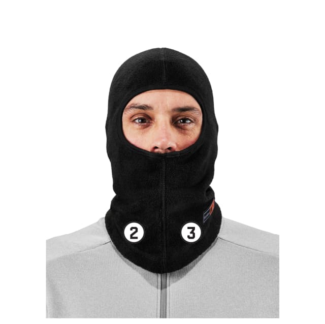 6828 Black Balaclava Face Mask - Modacrylic Blend FR Fleece
